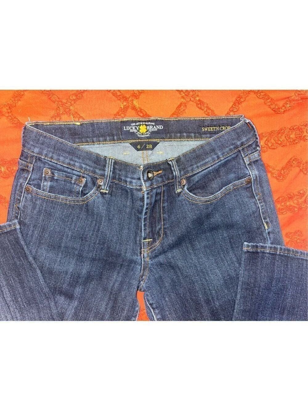 Lucky Brand sweet-n- crop blue jeans 6/28 - Picture 4 of 11